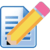 Forum written. Edit icon PNG.